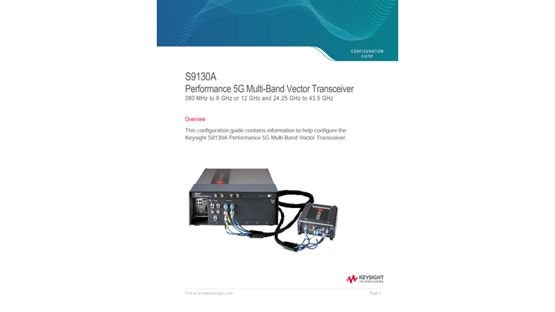 S9130A Performance 5G Multi-Band Vector Transceiver